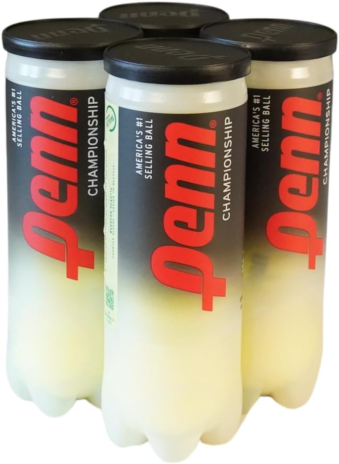 Penn Championship Extra Duty Tennis Balls – 4 Can Pack (12 Balls)
