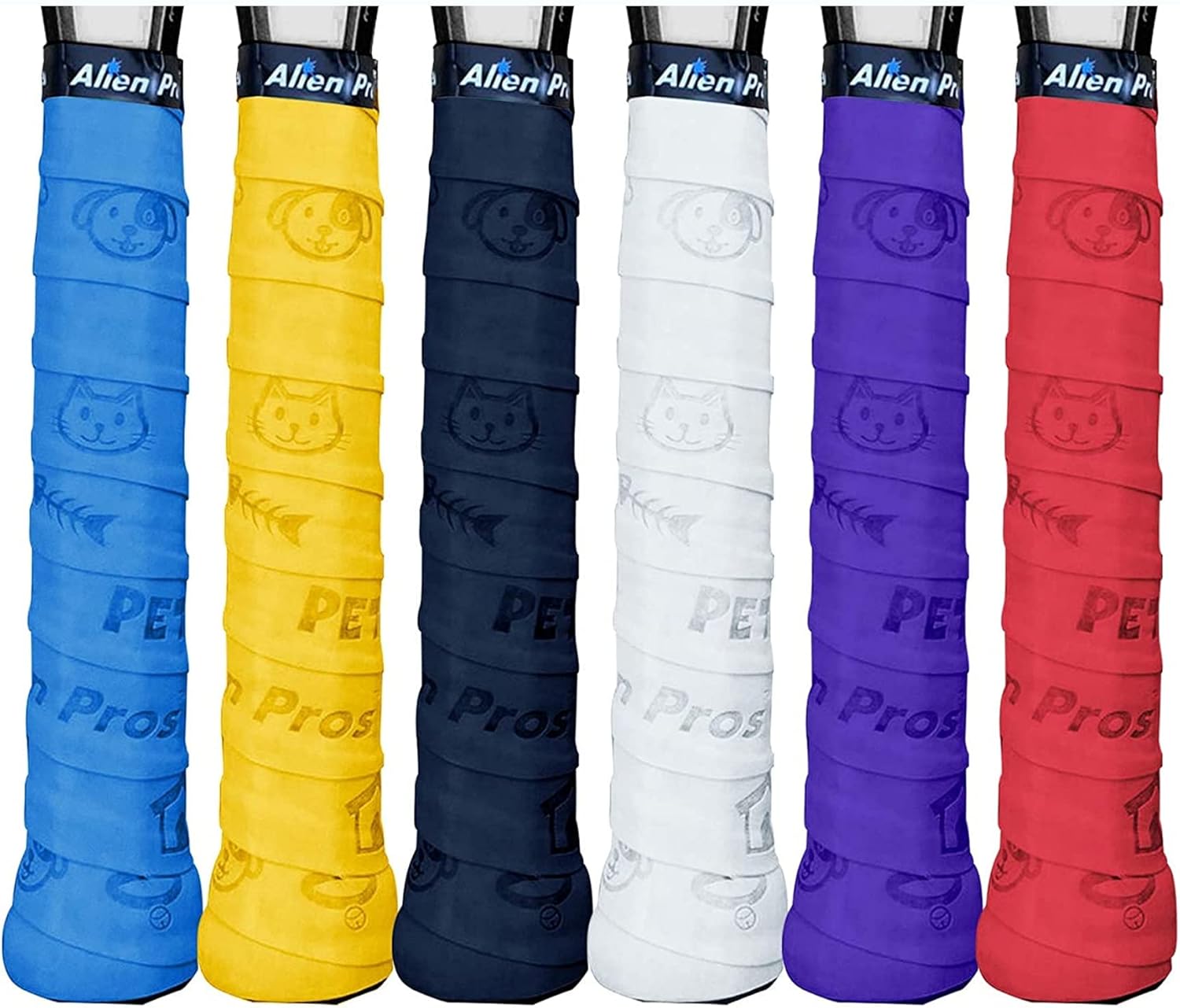 Alien Pros Tennis Racket Overgrip Tape – Tac Moisture Feel (6-Pack)